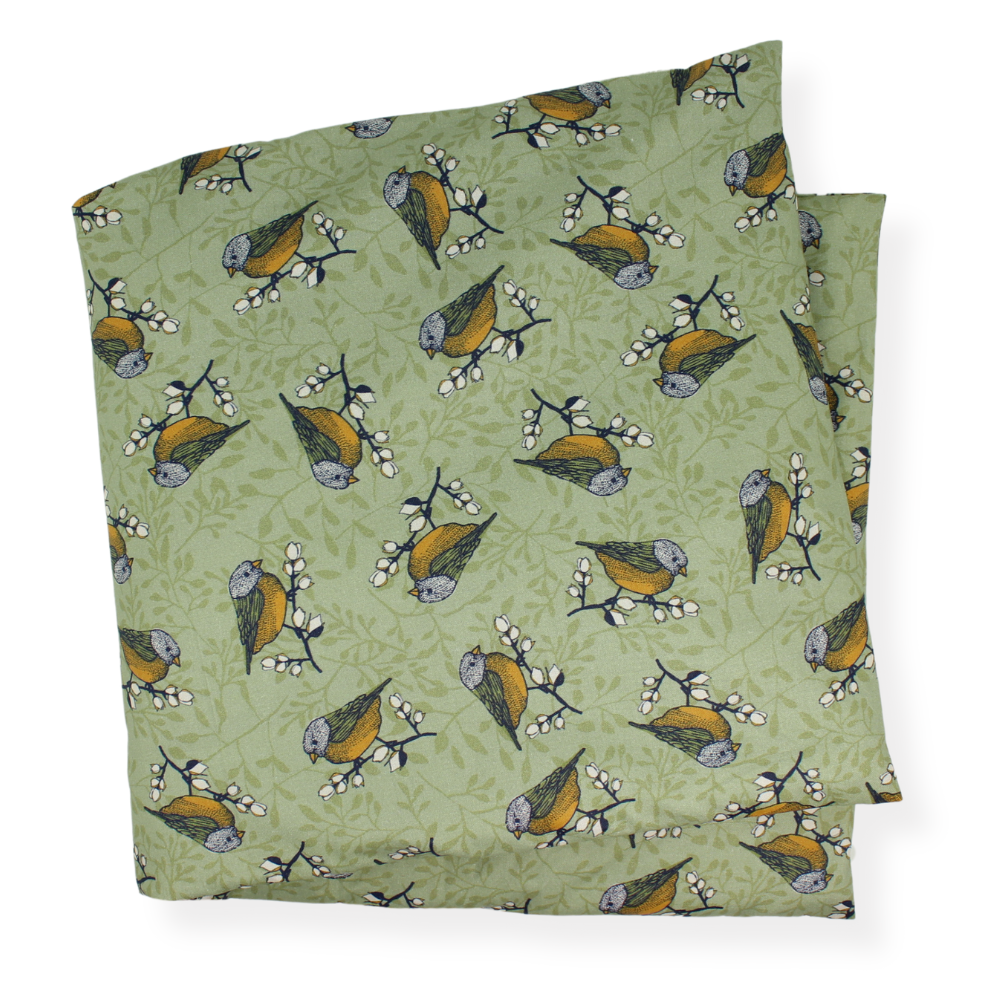 Large Heat Wrap: 383 | Birds on Olive / Unscented