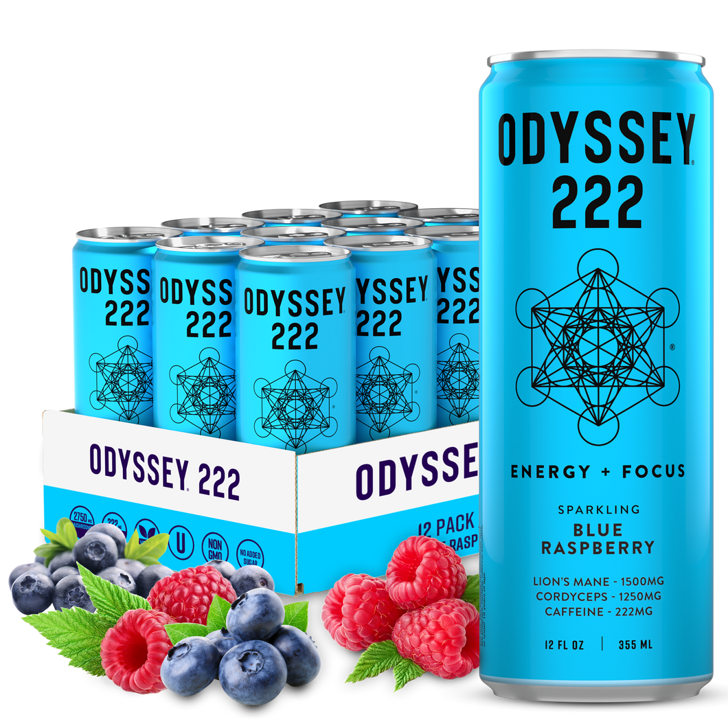 Blue Raspberry 222mg Sparkling Mushroom Energy