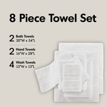 Load image into Gallery viewer, 8-Piece 800gsm Cotton Absorbent Towel Set, Taupe
