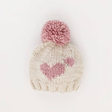 Load image into Gallery viewer, Sweetheart Knit Beanie Hat Rosy Baby &amp; Kids: M (6-24 months)
