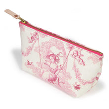 Load image into Gallery viewer, French Rose Toile Zipper Travel Clutch
