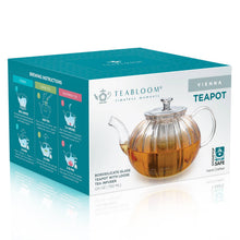 Load image into Gallery viewer, Teabloom Vienna Glass Teapot With Removable Infuser: 24 OZ
