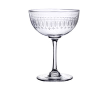 Load image into Gallery viewer, A Pair of Crystal Champagne Saucers All Designs: Lens
