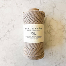 Load image into Gallery viewer, Flax &amp; Twine 4mm Astrid Braided Cotton Rope: Parchment
