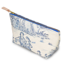 Load image into Gallery viewer, Delftware Toile Travel Clutch: Blue
