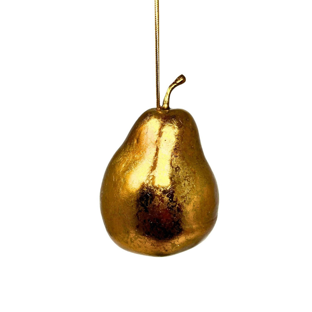 Old World Pear Ornament - Antique Bronze 3”