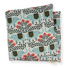 Load image into Gallery viewer, Large Heat Wrap: Blue Garden Party / Lavender
