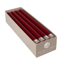 Load image into Gallery viewer, 12&quot; Taper Candles - 12pc Box: Crimson
