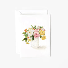 Load image into Gallery viewer, Hobnail bouquet mini enclosure notecard
