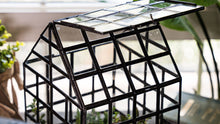 Load image into Gallery viewer, Urban Born Lattice House Terrarium, Glass+Steel, 8&quot;x8&quot;x12&quot;
