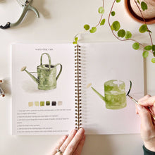 Load image into Gallery viewer, Garden watercolor workbook
