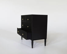 Load image into Gallery viewer, Modern 4-Drawer Miniature Dollhouse Dresser: Olive / Antique Brass (Gold)
