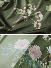 Load image into Gallery viewer, Floral Olive Kimono Robe: Robe Only / Olive green / One Size Fits from S to XL
