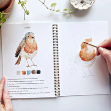 Load image into Gallery viewer, Birds watercolor workbook
