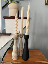 Load image into Gallery viewer, Taper Holder | Candle Holder | Candelabra 9”: White &amp; Gold
