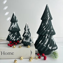Load image into Gallery viewer, Twist Pines Trio - Concrete Holiday Trees | Christmas Decor: Off White
