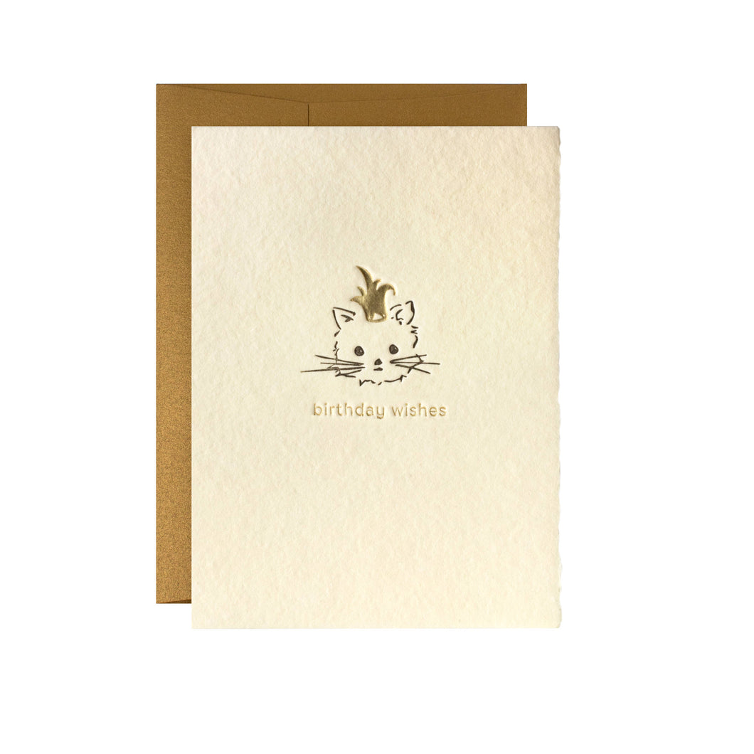 Birthday Wishes Adorable Animals Letterpress Card
