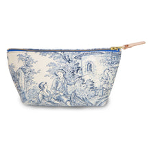 Load image into Gallery viewer, Delftware Toile Travel Clutch: Blue
