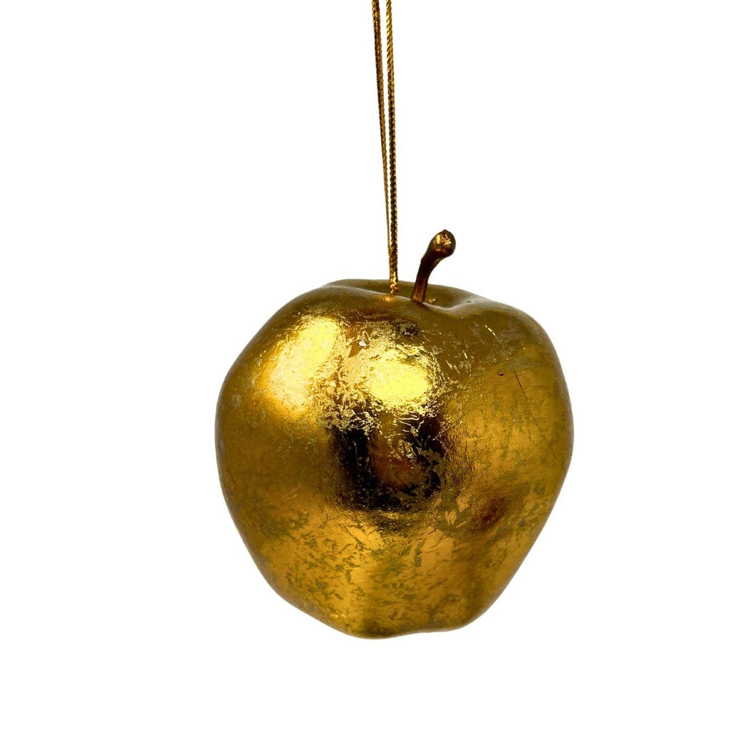 Old World Apple Ornament - Antique Bronze 3”