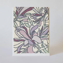 Load image into Gallery viewer, Purple Spring Magnolia Blank Note Card / Art Greeting Card
