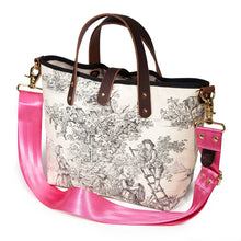 Load image into Gallery viewer, Cream &amp; Coal Toile Mini Tote
