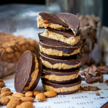 Load image into Gallery viewer, Colts Jolts -  Single: Milk  Chocolate - Peanut butter, Almonds, Coffee Beans
