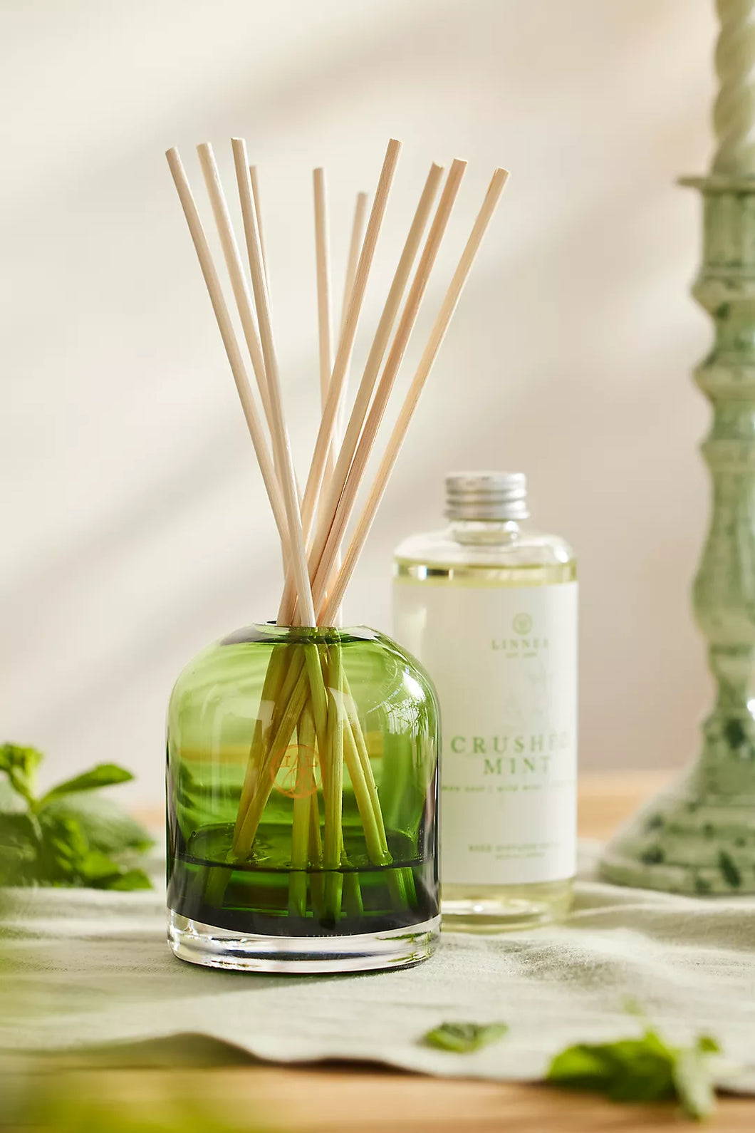 Linnea Crushed Mint Reed Diffuser Kit