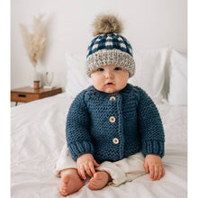 Load image into Gallery viewer, Slate Garter Stitch Cardigan Sweater Baby &amp; Toddler: 6-12 months
