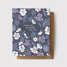 Load image into Gallery viewer, There Are No Words - Violet Sympathy Card: Clear Sleeve
