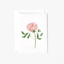 Load image into Gallery viewer, Garden rose stem mini enclosure notecard
