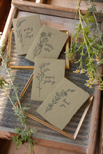 Load image into Gallery viewer, Thank You Letterpressed Olive Handmade Paper Folded Card: Single
