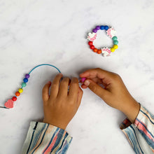 Load image into Gallery viewer, Unicorn &amp; Heart Bracelet Making Kit

