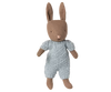Maileg - Micro Rabbit - Brown - Blue Knitted Suit
