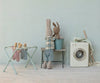 Maileg - Micro Rabbit - Brown - Blue Knitted Suit