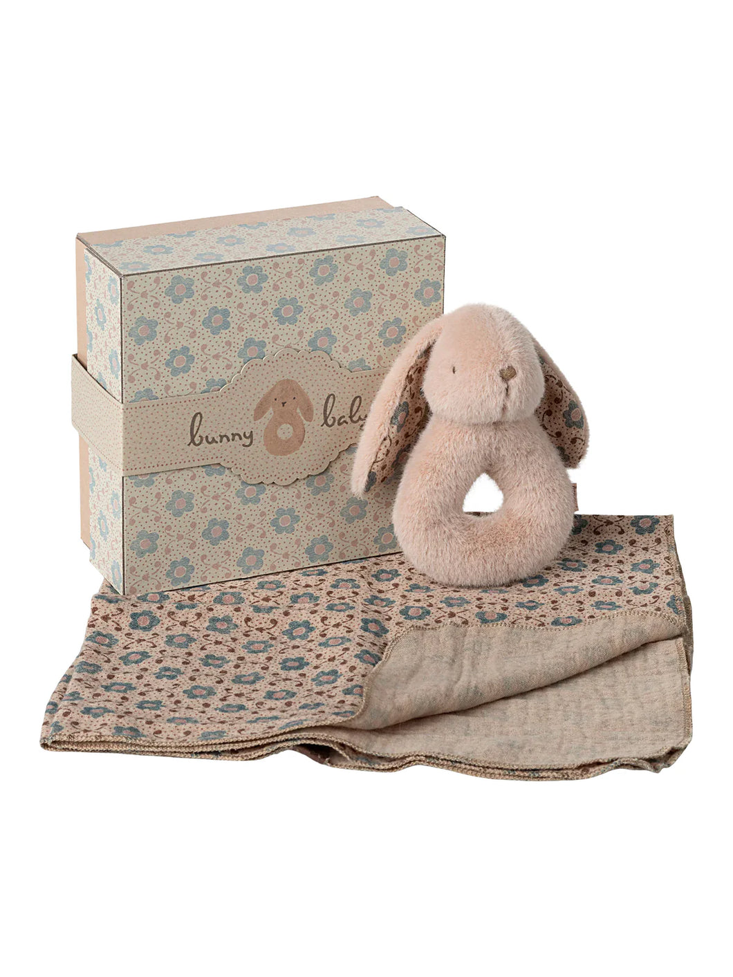 Maileg - Rabbit Rattle Set-Cream Peach