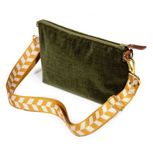 Load image into Gallery viewer, Everyday Velvet Clutch- Dark Olive: Olive
