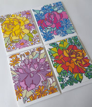 Load image into Gallery viewer, Botanical Purple Rose Blank Notecard / Art Greeting Card
