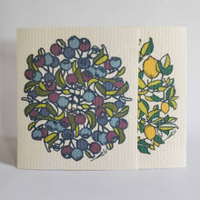 Load image into Gallery viewer, Eco-Friendly Dishcloth Summer Blueberry, Swedish Dishtowel

