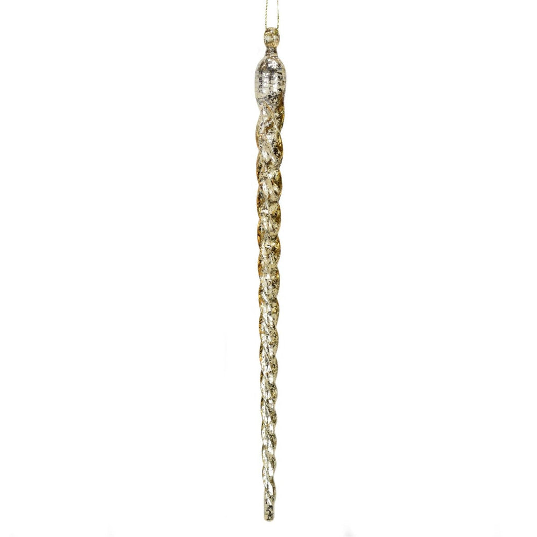 11” Antique Crystal Icicle - Champagne