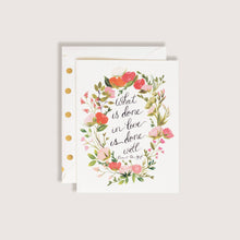 Load image into Gallery viewer, What is done in love is done well Van Gogh Greeting Card
