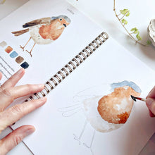Load image into Gallery viewer, Birds watercolor workbook
