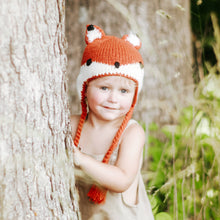 Load image into Gallery viewer, Fox Earflap Beanie Hat Baby &amp; Kids: S (0-6 Months)
