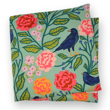 Load image into Gallery viewer, Aromatherapy Large Heat &amp; Cold Wrap: 466 | Fuchsia Flowers on Teal / Lavender
