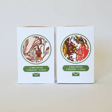 Load image into Gallery viewer, Mushroom Mini Notes Card Set of 8, Stocking Stuffer Idea
