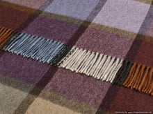 Load image into Gallery viewer, Pateley Check - Merino Lambswool Throws - Made in England: Blue
