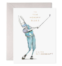 Load image into Gallery viewer, New Monday Blues | Retirement Golf Greeting Card
