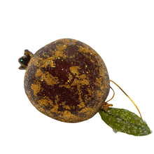 Load image into Gallery viewer, Burgundy Gilded Antique Gold Pomegranate 4"

