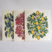 Load image into Gallery viewer, Eco-Friendly Dishcloth Cosmos Design, Swedish Dishcloth
