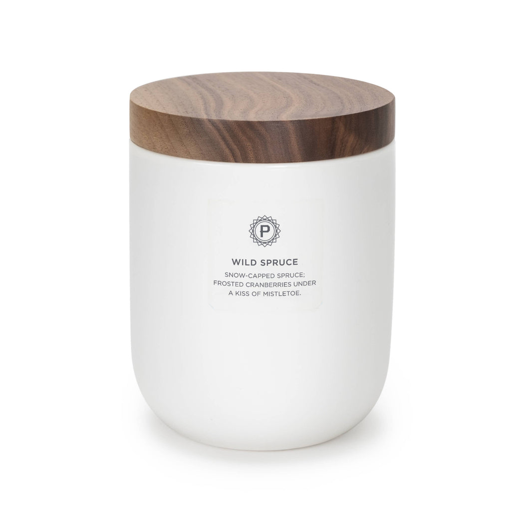 Wild Spruce Ceramic Soy Candle 10.5 OZ (Cotton wick)