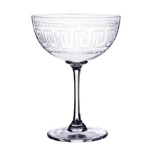 Load image into Gallery viewer, A Pair of Crystal Champagne Saucers All Designs: Stars
